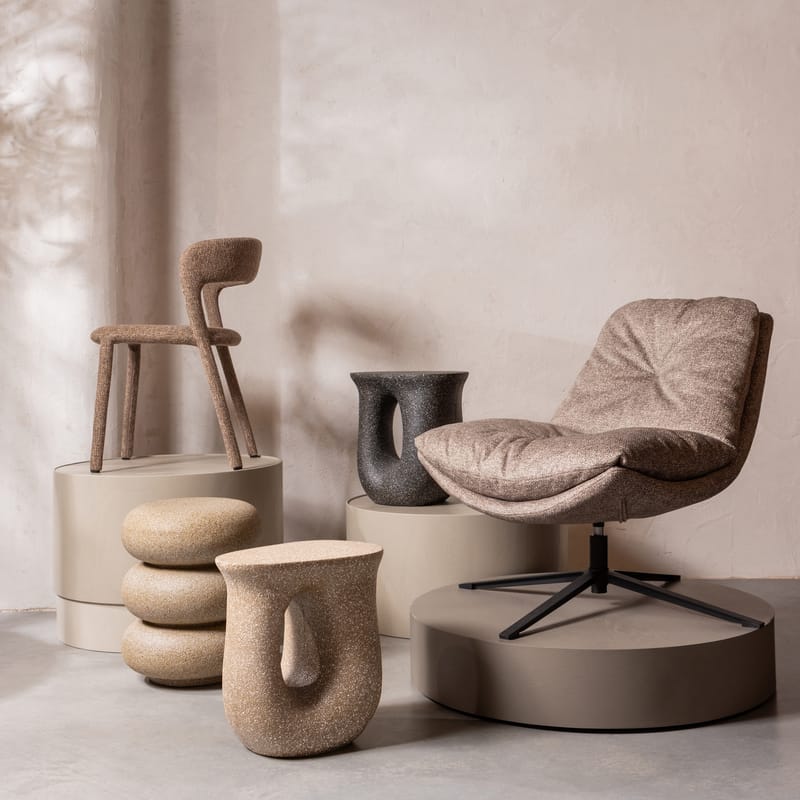 Sidebord Moson 40 cm - Beige - Møbler - Bord - Avlastningsbord - Lampebord & sidebord