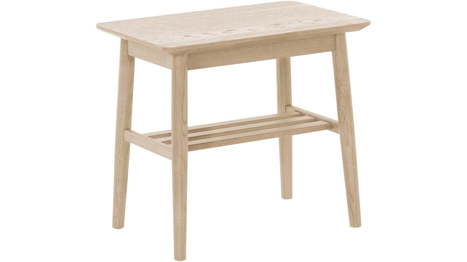Sidebord Olsund med Hylle - Hvitpigmentert