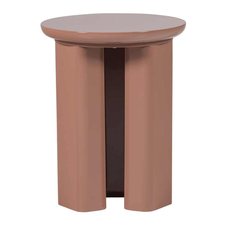 Sidebord Orivo 40 cm rundt - Gammelrosa - Møbler - Bord - Avlastningsbord - Lampebord & sidebord