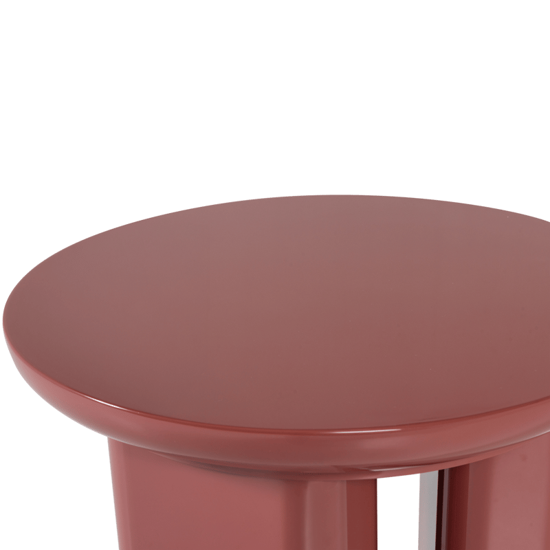 Sidebord Orivo 40 cm rundt - Rød/Rosa - Møbler - Bord - Avlastningsbord - Lampebord & sidebord