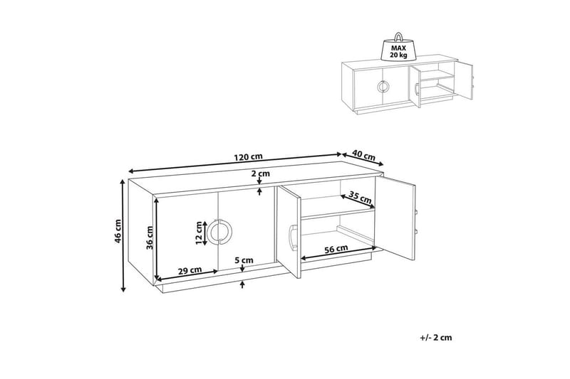 Sidebord Oxnard - Møbler - Bord - Avlastningsbord - Lampebord & sidebord