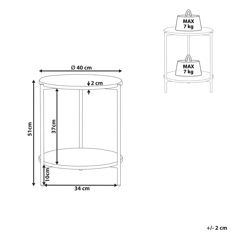 Sidebord Reva - Hvit - Møbler - Bord - Avlastningsbord - Lampebord & sidebord