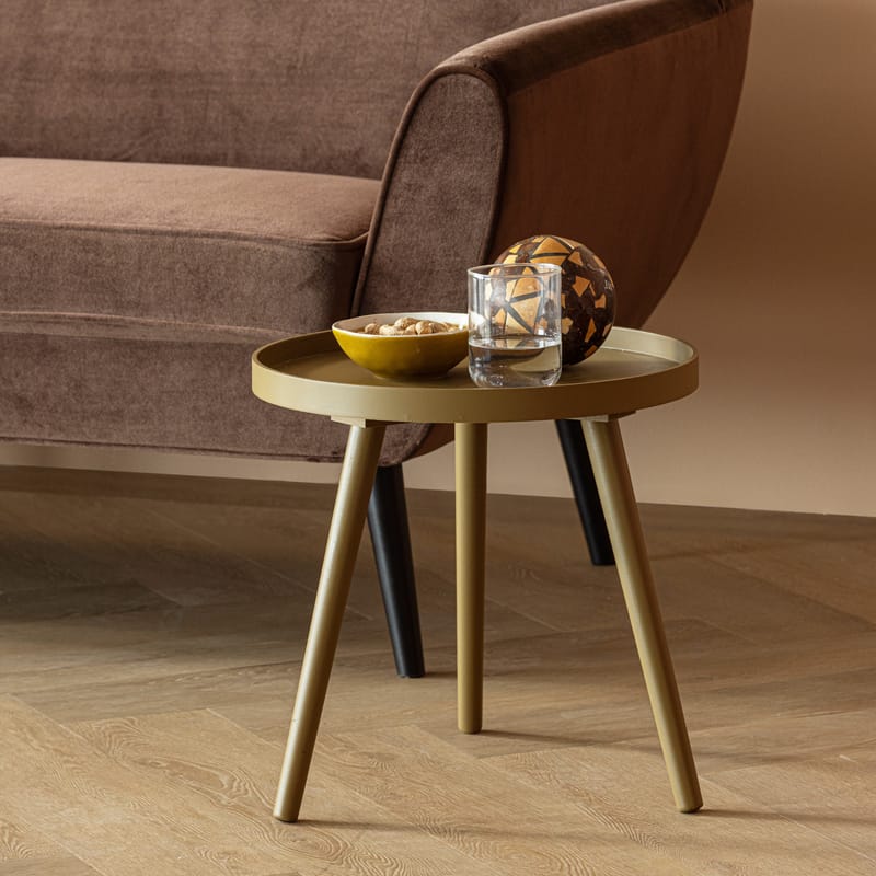 Sidebord Sasha 41 cm rundt - Honninggul - Møbler - Bord - Avlastningsbord - Lampebord & sidebord