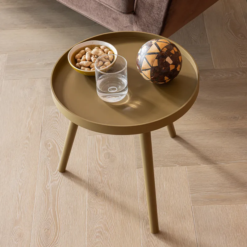 Sidebord Sasha 41 cm rundt - Honninggul - Møbler - Bord - Avlastningsbord - Lampebord & sidebord