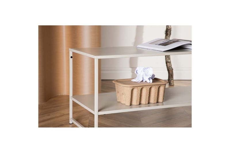 Sidebord Staal - Beige, 102x43x45 - Møbler - Bord - Avlastningsbord - Lampebord & sidebord