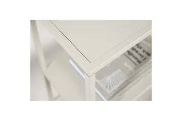 Sidebord Staal - Beige, 26x80x80 - Møbler - Bord - Avlastningsbord - Lampebord & sidebord