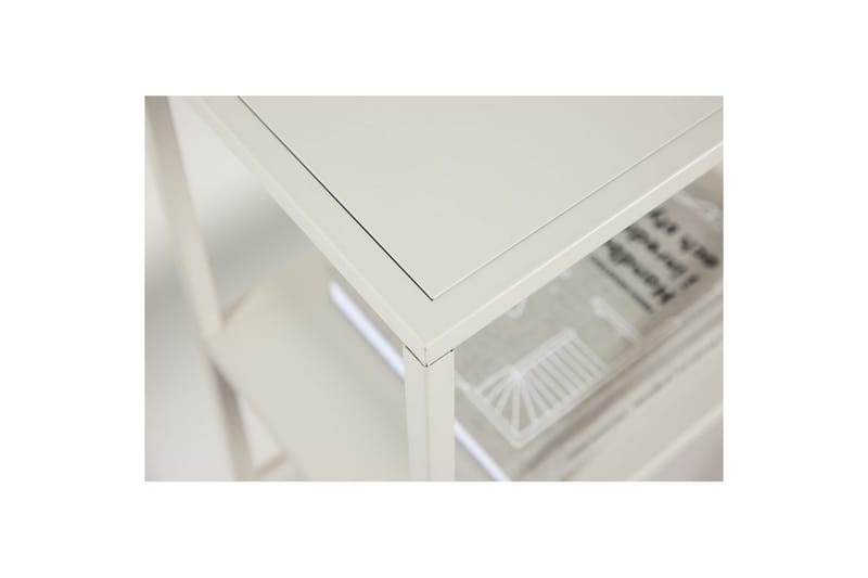 Sidebord Staal - Beige, 26x80x80 - Møbler - Bord - Avlastningsbord - Lampebord & sidebord