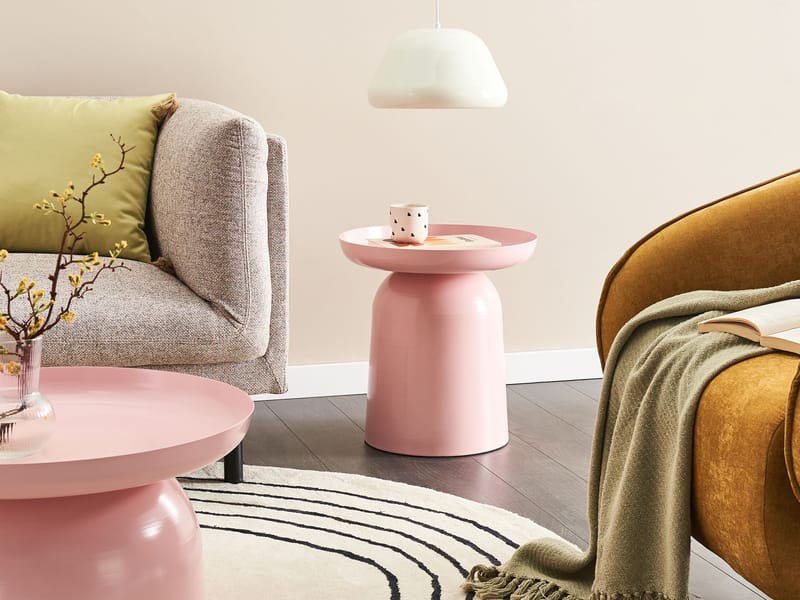Sidebord Torrens - Pastellrosa - Møbler - Bord - Avlastningsbord - Lampebord & sidebord
