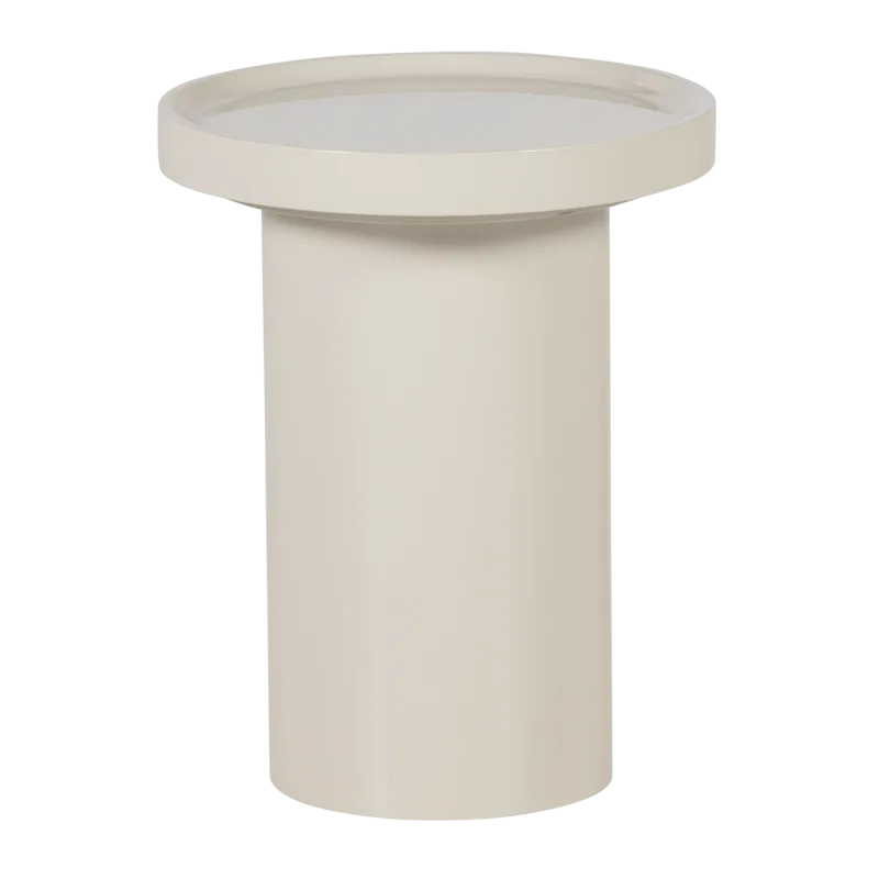 Sidebord Veluna 40 cm rundt, Sand
