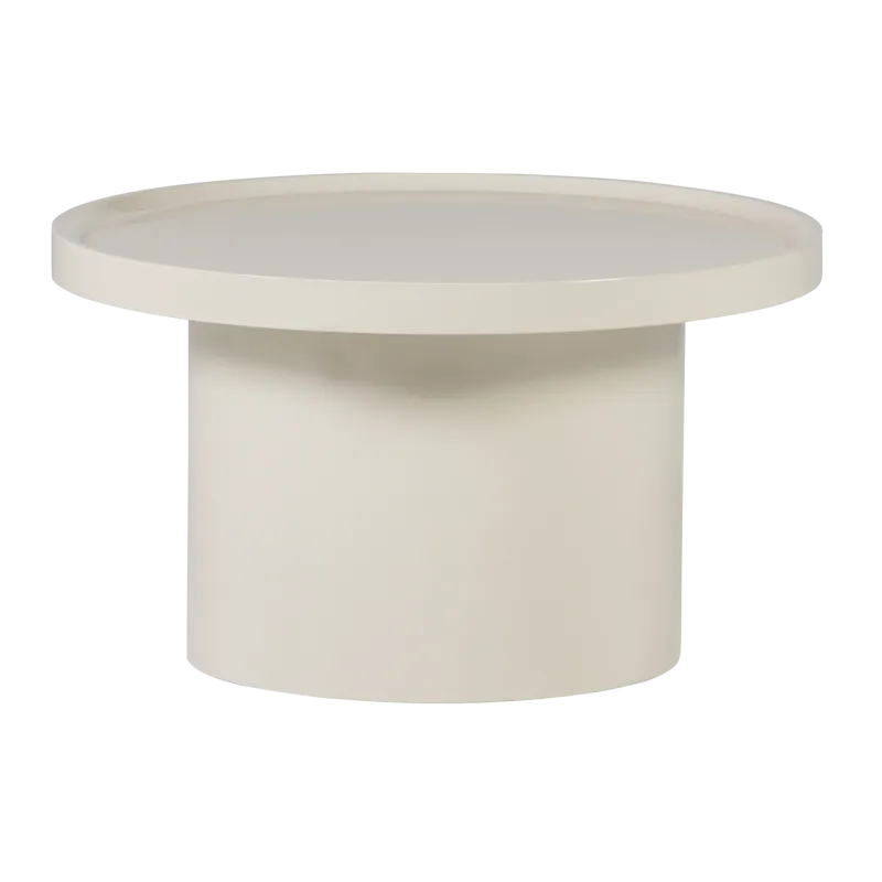 Sidebord Veluna 70 cm rundt, Sand