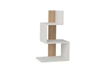 Sidebord Veyaie Hvit / Eik - Hvit - Møbler - Bord - Avlastningsbord - Lampebord & sidebord