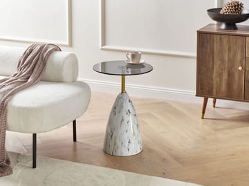 Sidebord Wabby - Hvit marmor - Møbler - Bord - Avlastningsbord - Lampebord & sidebord
