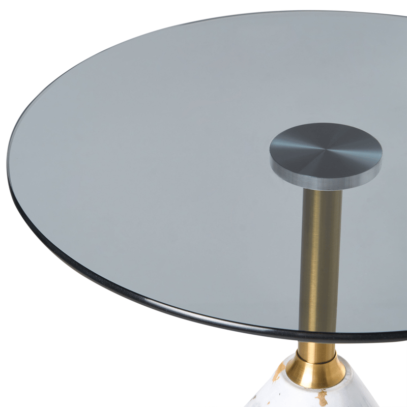 Sidebord Wabby - Hvit marmor - Møbler - Bord - Avlastningsbord - Lampebord & sidebord