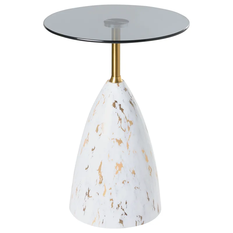 Sidebord Wabby, Hvit marmor
