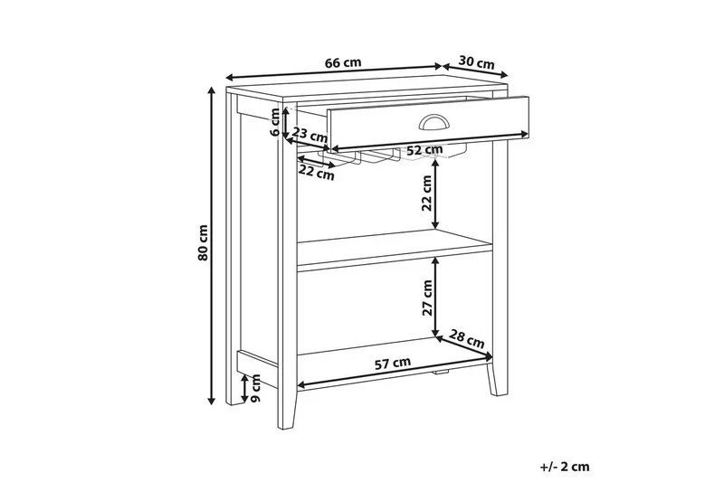 Sidebord Walkerston Mørkt tre - Mørkt tre - Møbler - Bord - Avlastningsbord - Lampebord & sidebord