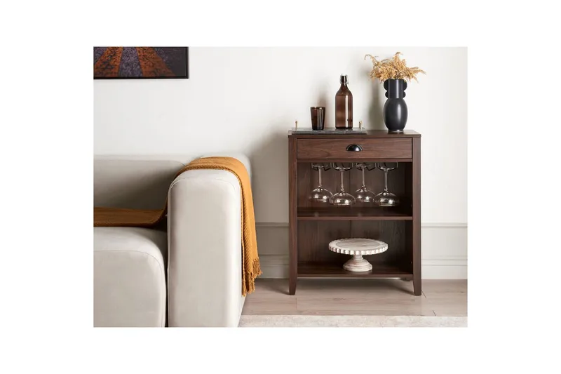 Sidebord Walkerston Mørkt tre - Mørkt tre - Møbler - Bord - Avlastningsbord - Lampebord & sidebord