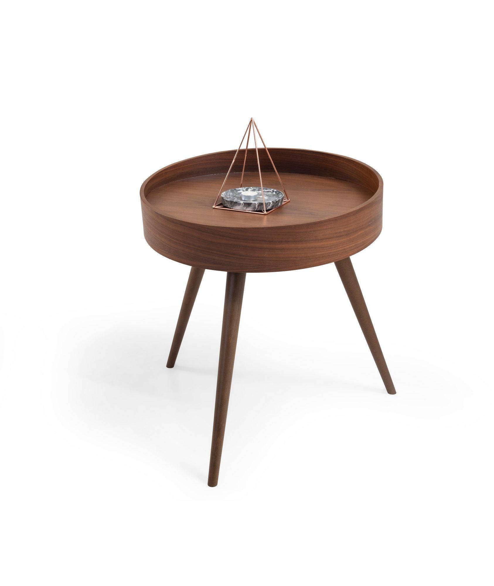 Sidebord Wallxpert Bias (60 x 60 x 60 cm) Valnøtt - Valnøtt