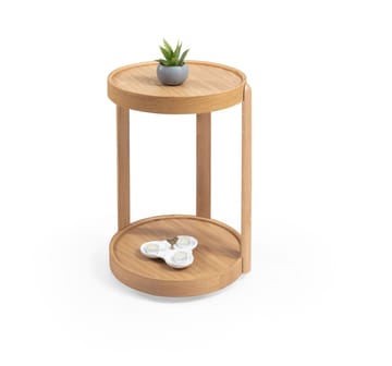 Sidebord Wallxpert Golf C (40 x 58 x 40 cm) Eik - Eik - Møbler - Bord - Avlastningsbord - Lampebord & sidebord