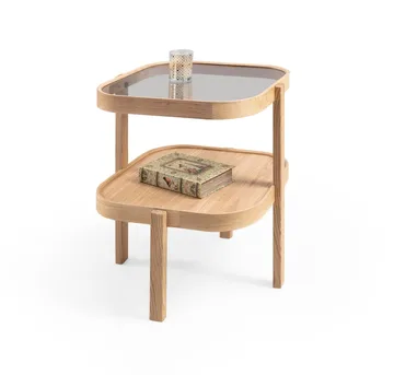 Sidebord Wallxpert Milan Kare (60 x 60 x 60 cm) Eik - Eik - Møbler - Bord - Avlastningsbord - Lampebord & sidebord
