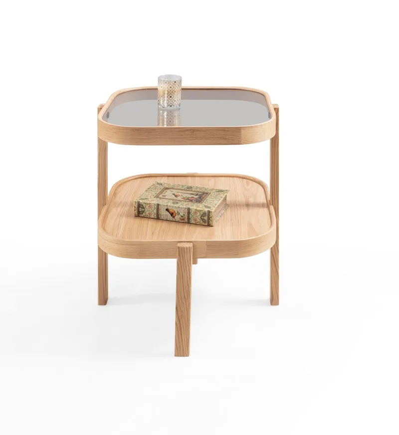 Sidebord Wallxpert Milan Kare (60 x 60 x 60 cm) Eik, Eik