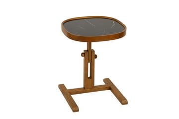 Sidebord Wallxpert Opus Kare (42 x 43 x 42 cm) Valnøtt svart marmor - Valnøtt og svart marmor - Møbler - Bord - Avlastningsbord - Lampebord & sidebord