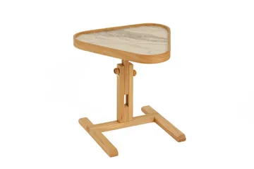 Sidebord Wallxpert Opus Ucgen (46 x 43 x 46 cm) Eik Hvit Marmor - Eik og hvit marmor - Møbler - Bord - Avlastningsbord - Lampebord & sidebord