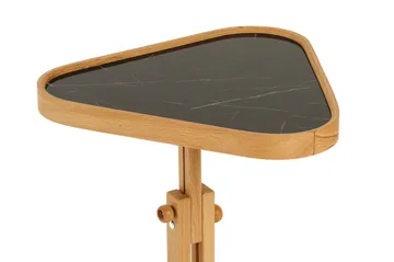 Sidebord Wallxpert Opus Ucgen (46 x 43 x 46 cm) Eik Svart Marmor - Eik og svart marmor - Møbler - Bord - Avlastningsbord - Lampebord & sidebord