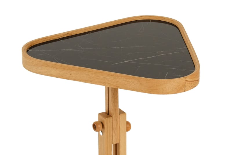 Sidebord Wallxpert Opus Ucgen (46 x 43 x 46 cm) Eik Svart Marmor - Eik og svart marmor - Møbler - Bord - Avlastningsbord - Lampebord & sidebord
