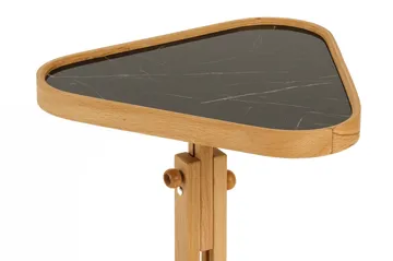 Sidebord Wallxpert Opus Ucgen (46 x 43 x 46 cm) Eik Svart Marmor - Eik og svart marmor - Møbler - Bord - Avlastningsbord - Lampebord & sidebord