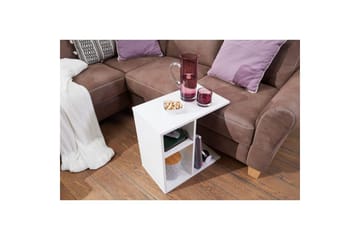 Sidebord Wohnling foliert sponplate 50 cm, moderne loftstil Hvit - Hvit - Møbler - Bord - Avlastningsbord - Lampebord & sidebord