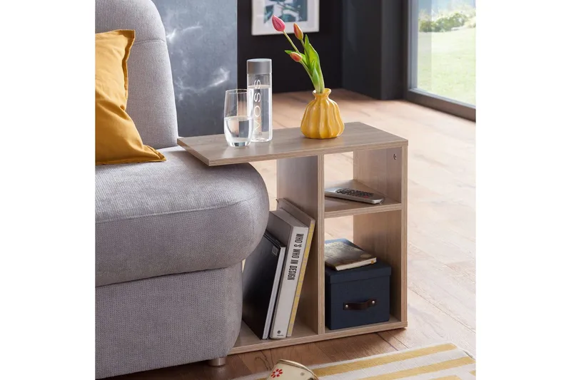 Sidebord Wohnling foliert sponplate 50 cm, moderne loftstil Sonoma - Sonoma - Møbler - Bord - Avlastningsbord - Lampebord & sidebord