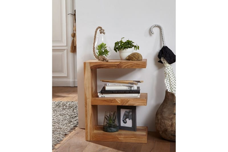 Sidebord Wohnling Heltre, E kube, landlig stil Akasie - Akasie - Møbler - Bord - Avlastningsbord - Lampebord & sidebord