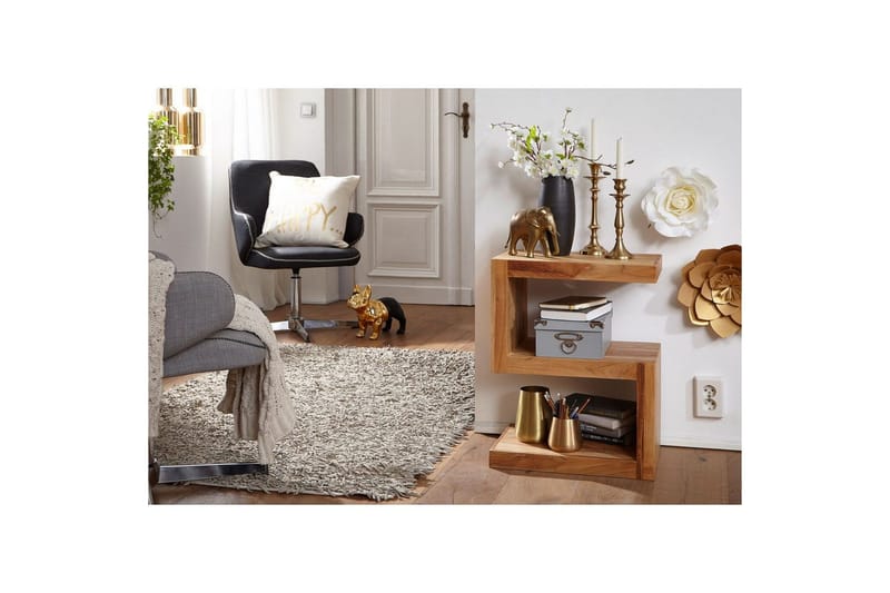 Sidebord Wohnling Heltre, S kube, landlig stil Akasie - Akasie - Møbler - Bord - Avlastningsbord - Lampebord & sidebord