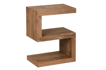Sidebord Wohnling Heltre, S kube, landlig stil Akasie - Akasie - Møbler - Bord - Avlastningsbord - Lampebord & sidebord