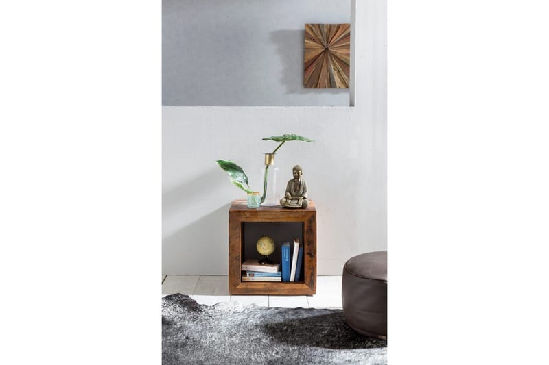 Sidebord Wohnling Massivt resirkulert treverk Kolkutta kube industriell - Møbler - Bord - Avlastningsbord - Lampebord & sidebord