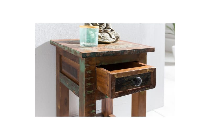 Sidebord Wohnling Massivt resirkulert treverk Kolkutta skuff industriell - Møbler - Bord - Avlastningsbord - Lampebord & sidebord