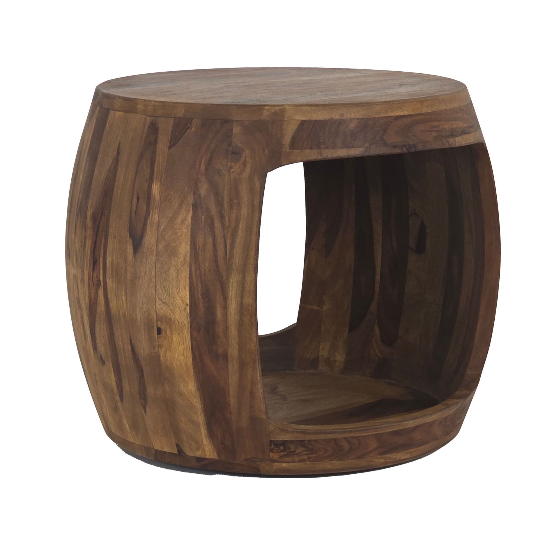 Sidebord Wohnling Massivt sheeshamtre, landlig stil - varm mørkebrun