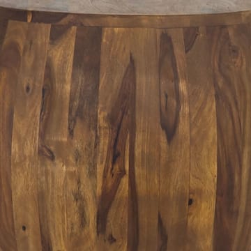 Sidebord Wohnling Massivt sheeshamtre, landlig stil - varm mørkebrun - Møbler - Bord - Avlastningsbord - Lampebord & sidebord