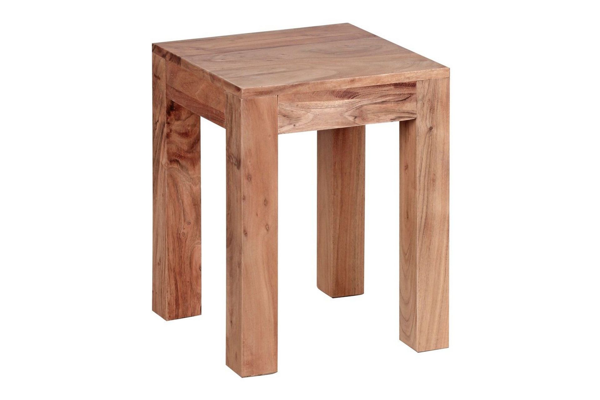 Sidebord Wohnling massivt tre 35x35cm med trebente bein, landlig stil Akasie - Akasie
