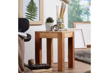 Sidebord Wohnling massivt tre 35x35cm med trebente bein, landlig stil Akasie - Akasie - Møbler - Bord - Avlastningsbord - Lampebord & sidebord