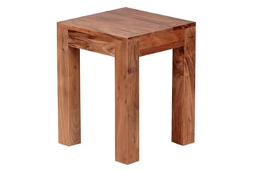 Sidebord Wohnling massivt tre 35x35cm med trebente bein, landlig stil Akasie - Akasie - Møbler - Bord - Avlastningsbord - Lampebord & sidebord