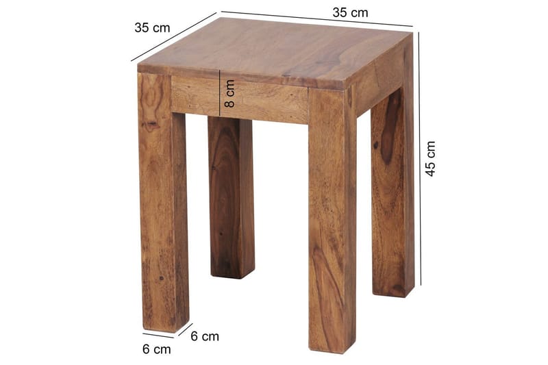 Sidebord Wohnling massivt tre 35x35cm med trebente bein, landlig stil Rosentre - Rosentre - Møbler - Bord - Avlastningsbord - Lampebord & sidebord