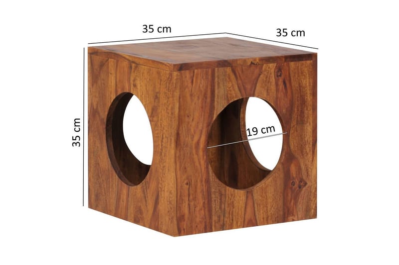 Sidebord Wohnling Massivt treverk kube lagringsplass landlig hus - Møbler - Bord - Avlastningsbord - Lampebord & sidebord