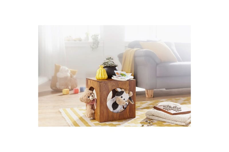 Sidebord Wohnling Massivt treverk kube lagringsplass landlig hus - Møbler - Bord - Avlastningsbord - Lampebord & sidebord
