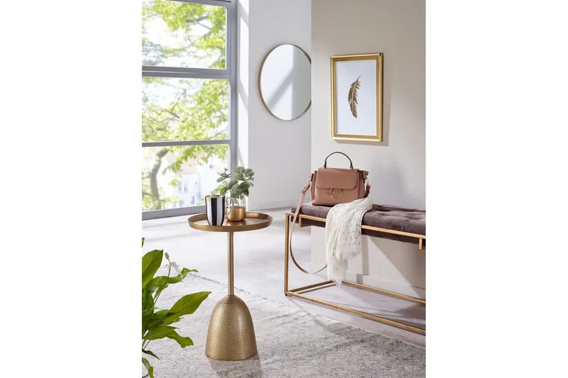 Sidebord Wohnling Metall Rund 33 cm Designbase Moderne - Møbler - Bord - Avlastningsbord - Lampebord & sidebord