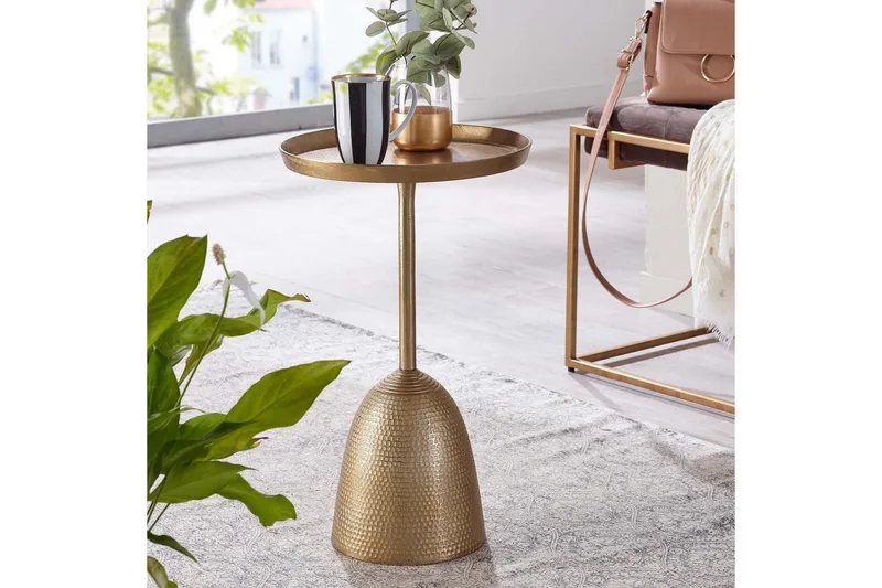 Sidebord Wohnling Metall Rund 33 cm Designbase Moderne - Møbler - Bord - Avlastningsbord - Lampebord & sidebord