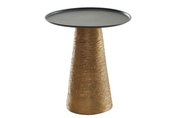 Sidebord Wohnling Metall Rund 40 cm Brettoptikk Bordplate Moderne - Møbler - Bord - Avlastningsbord - Lampebord & sidebord