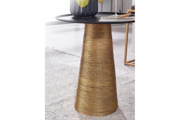 Sidebord Wohnling Metall Rund 40 cm Brettoptikk Bordplate Moderne - Møbler - Bord - Avlastningsbord - Lampebord & sidebord