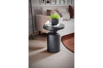 Sidebord Wohnling Metall Rund 40 cm Svart Hamret Utseende Industriell - Møbler - Bord - Avlastningsbord - Lampebord & sidebord