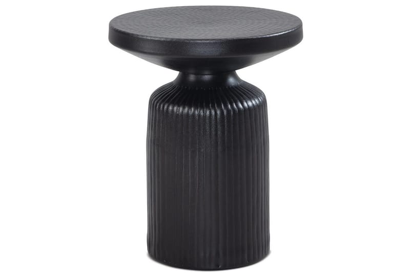 Sidebord Wohnling Metall Rund 40 cm Svart Hamret Utseende Industriell, undefined